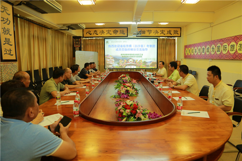 1、白沙縣省部級勞模考察團到訪檳榔谷 學習美麗鄉村旅游扶貧經驗